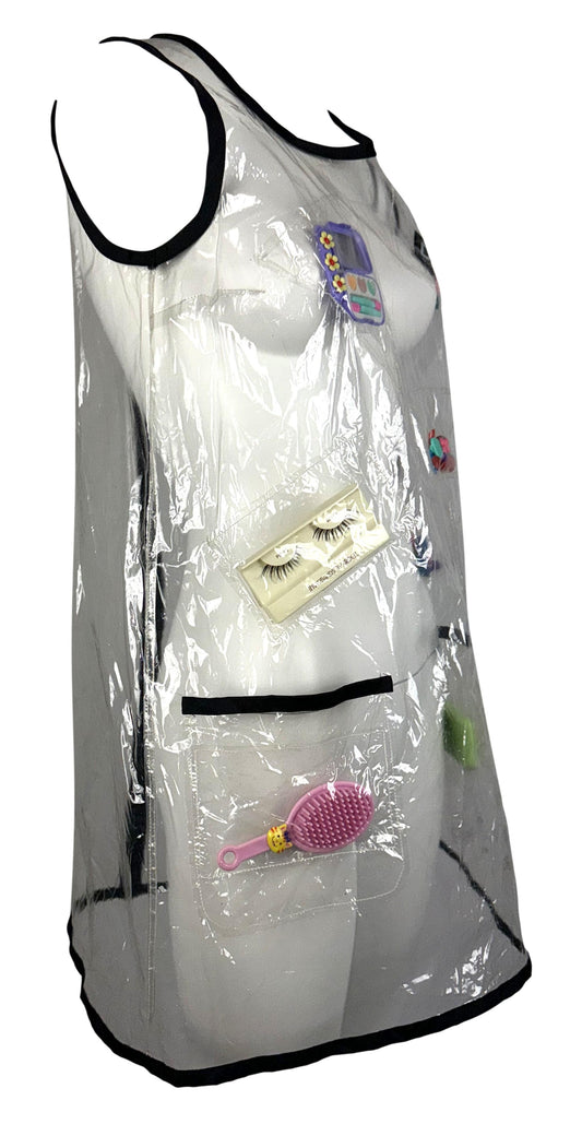RARE Vintage 1990's D&G by Dolce & Gabbana Barbie Clear Plastic MOD Novelty Mini Dress