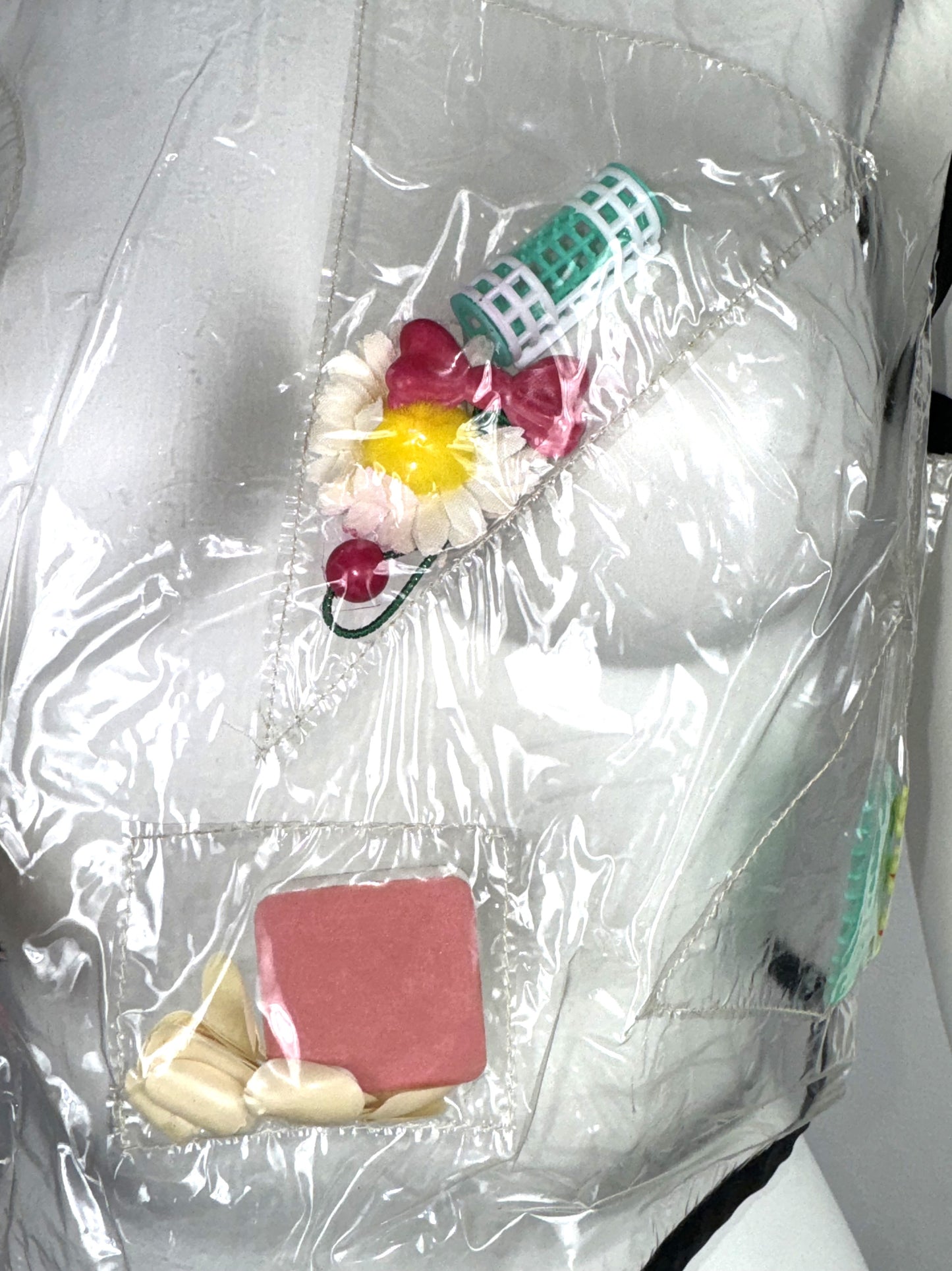 RARE Vintage 1990's D&G by Dolce & Gabbana Barbie Clear Plastic Novelty Tank Crop Top