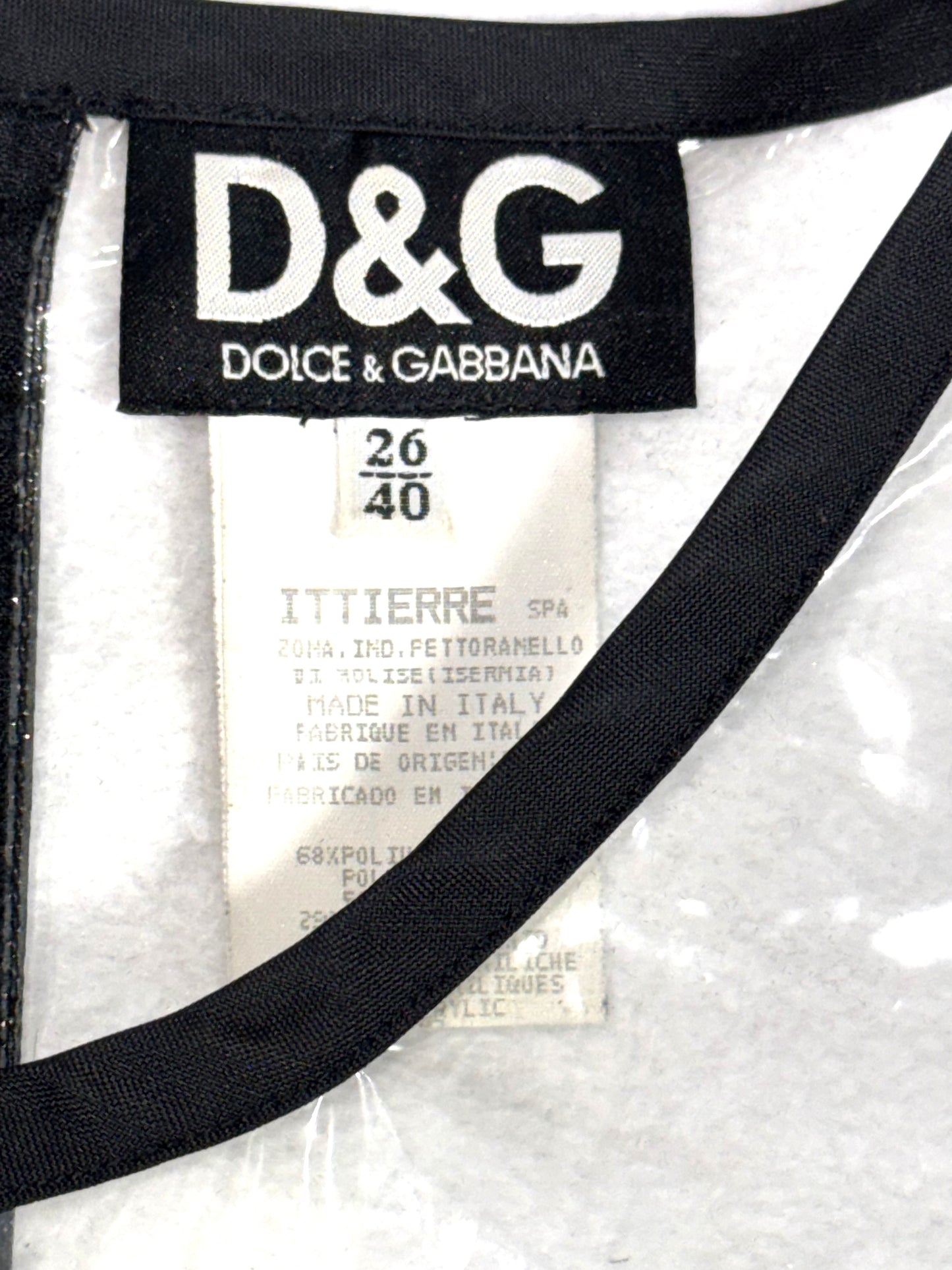 RARE Vintage 1990's D&G by Dolce & Gabbana Barbie Clear Plastic Novelty Tank Crop Top