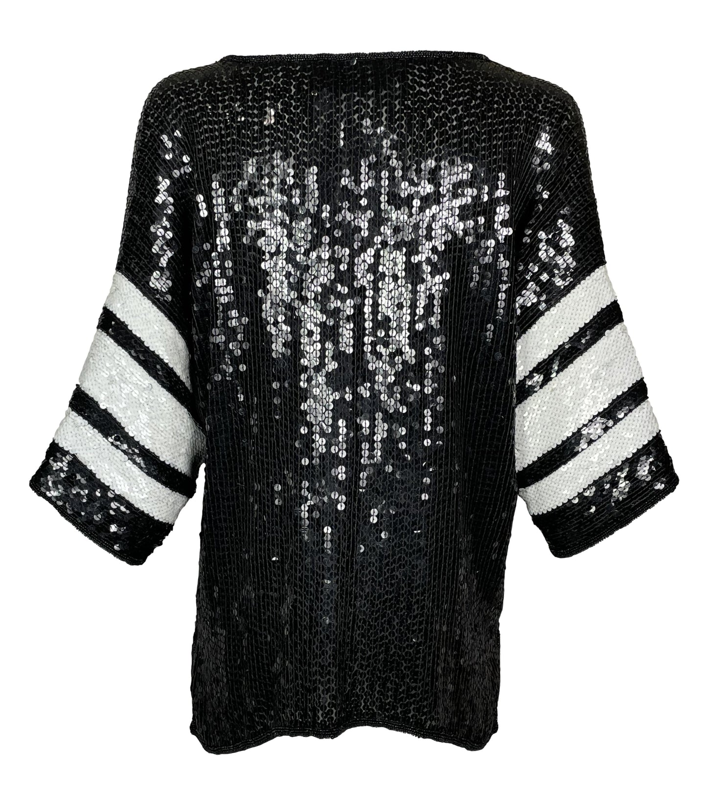 Vintage 1990's Jeanette St. Martin Sport LA Raiders Beaded Sequin Tunic Top