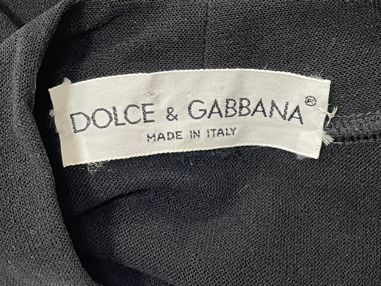 Vintage 1990's Dolce & Gabbana Semi-Sheer Black Nylon Bodystocking Maxi Dress