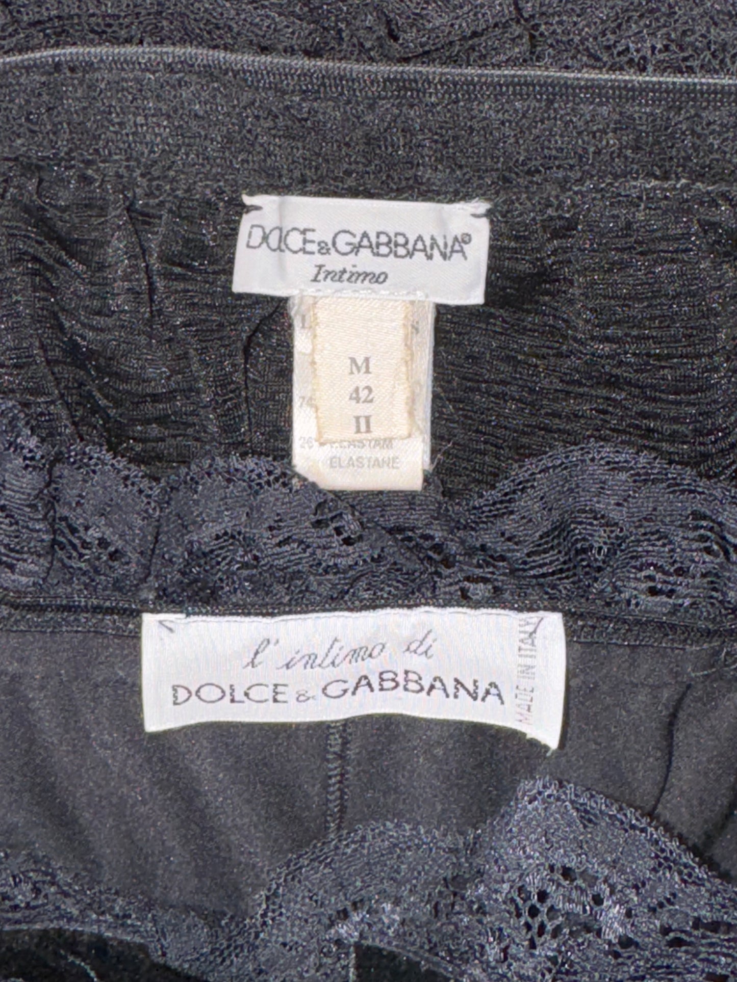 Vintage 1990's Dolce & Gabbana Victorian Goth Princess Black Sheer Lace Ruffle Velvet Bodysuit & Sheer Lace Maxi Skirt Set