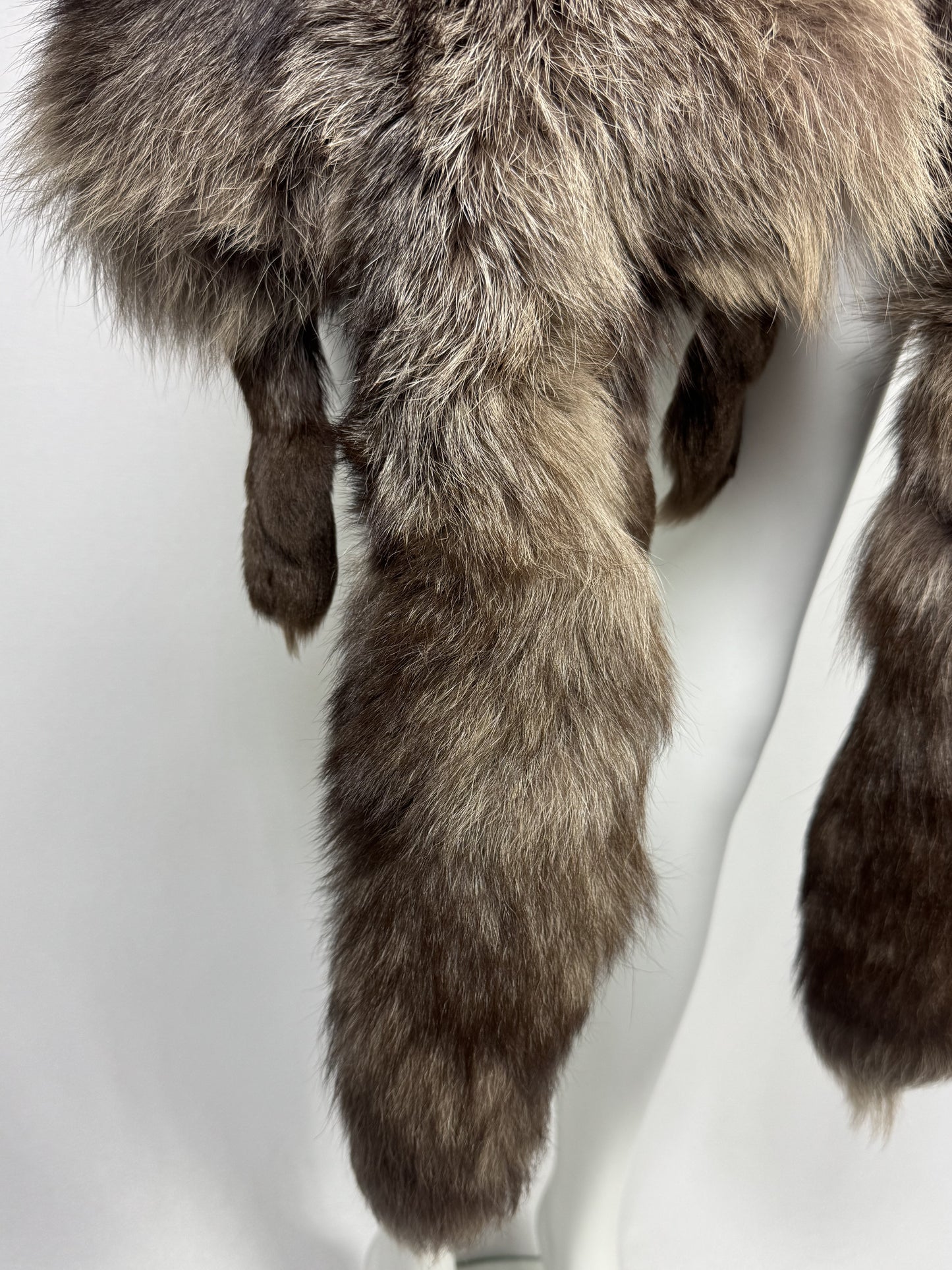 Vintage 1990's Fendi x Karl Lagerfeld Extra Large Double Fox Fur Wrap Shawl