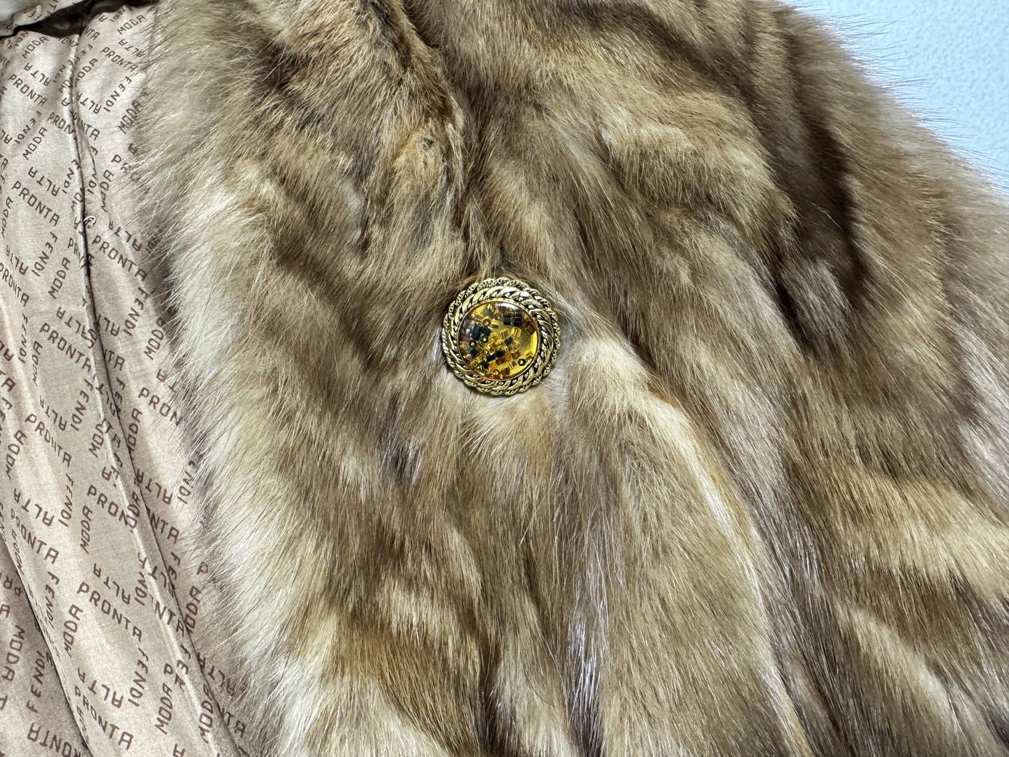 Vintage 1990's Fendi x Karl Lagerfeld Full Length Sable Fur Vest Coat Jacket