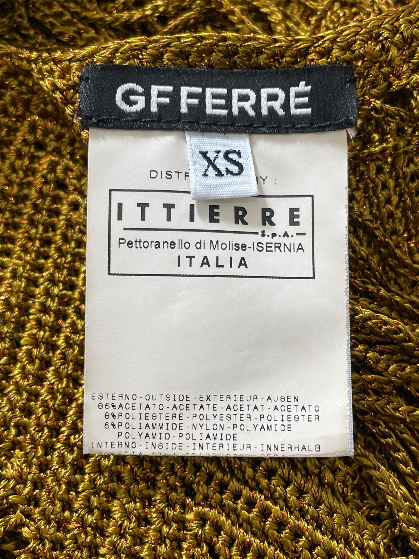 2000's Gianfranco Ferre Sheer Bronze Gold 1930's Style Egyptian Revival Fringe Maxi Dress