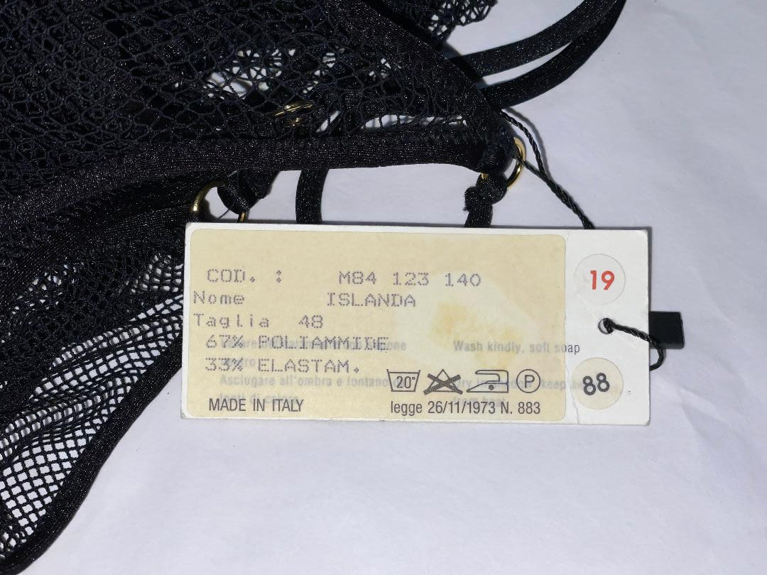 Vintage S/S 1994 Gianfranco Ferre Sheer Black Fishnet Mesh Bodysuit