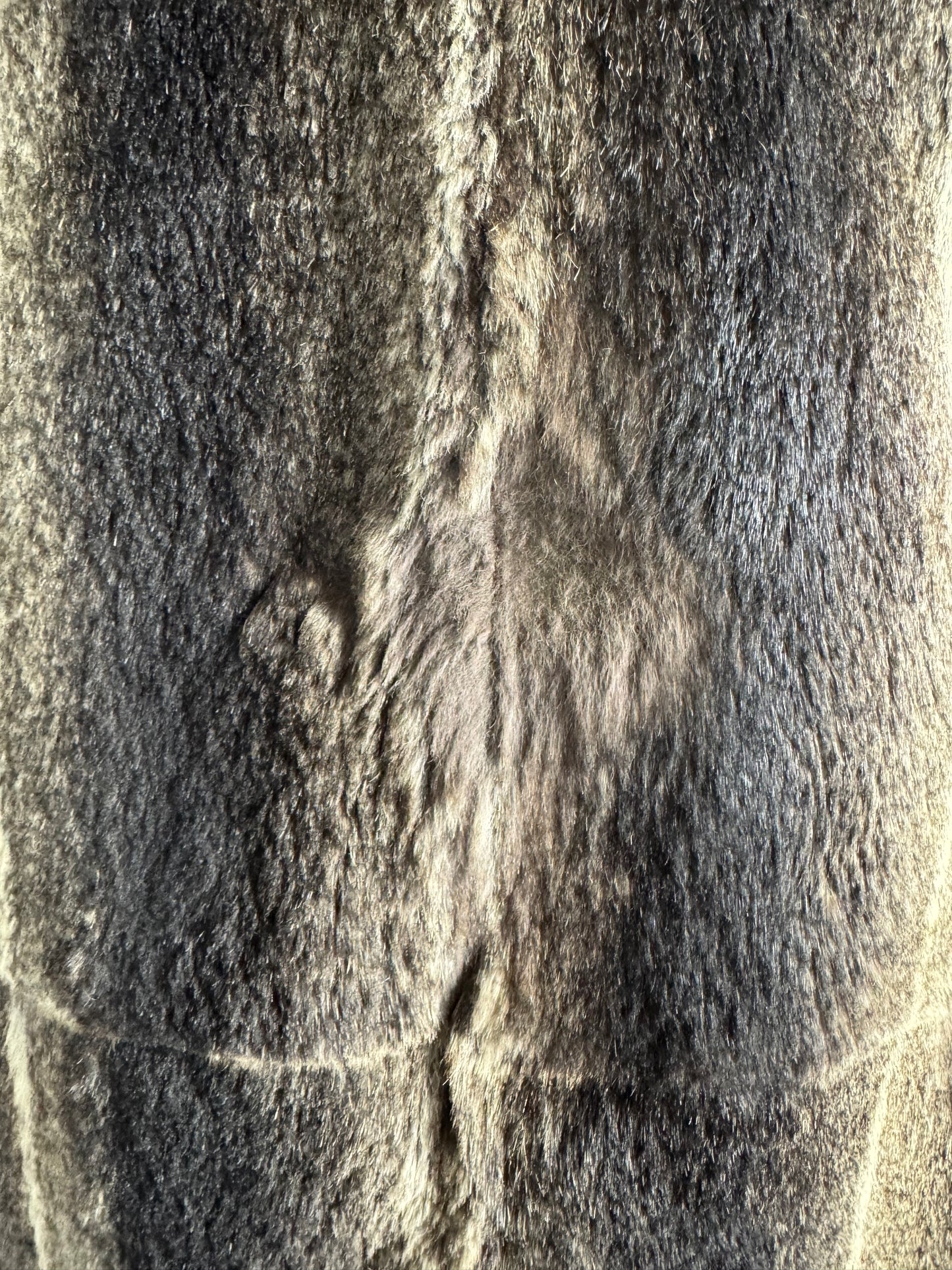 Vintage 1990's Gianni Versace Black Leather & Rex Chinchilla Fur Reversible Long Trench Coat Jacket