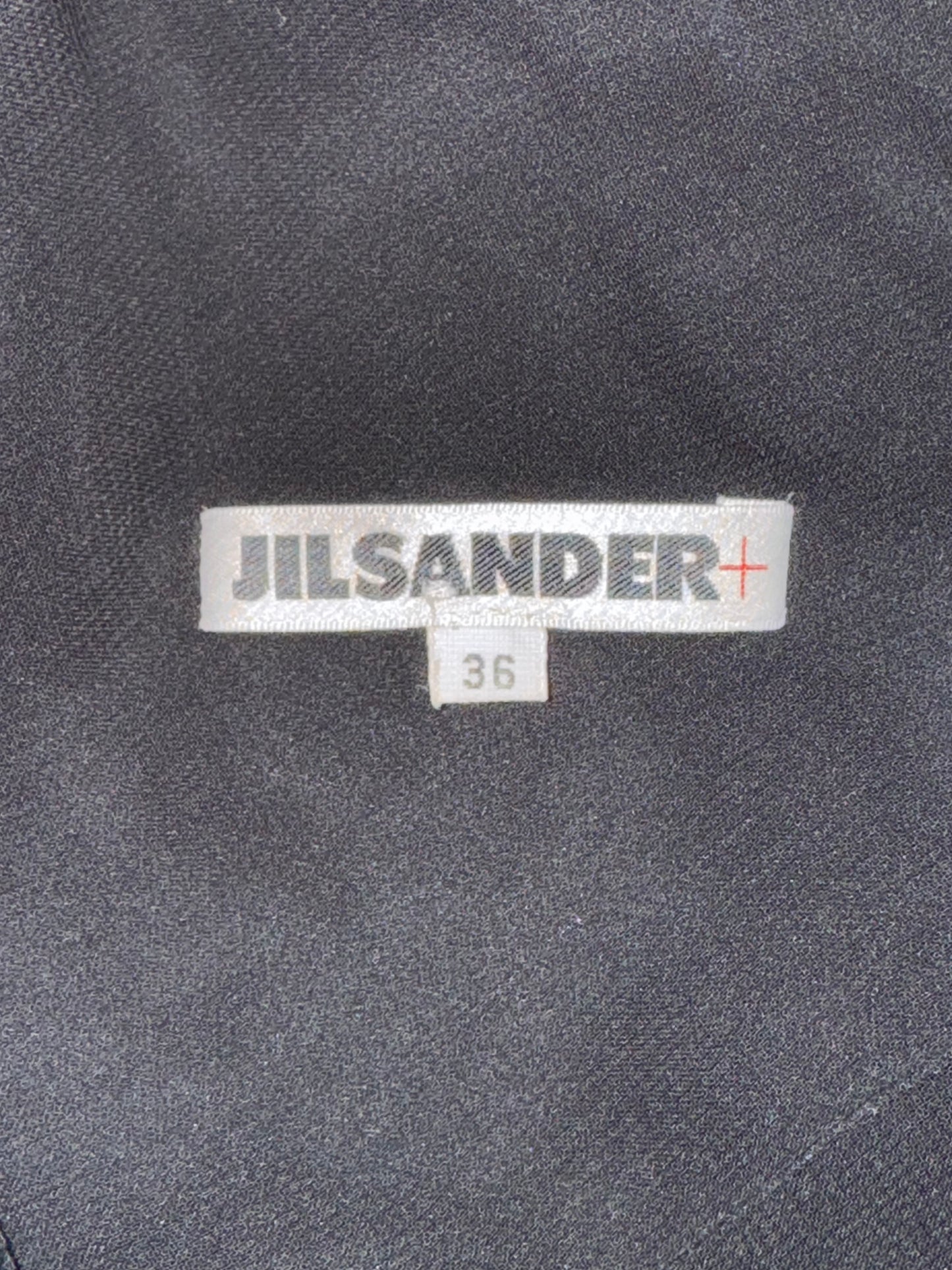 Vintage 1990's Jil Sander Sheer Black Velvet Striped L/S Maxi Dress