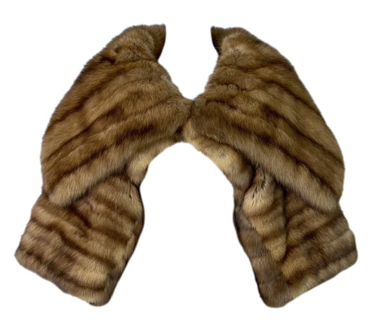 F/W 2000 John Galliano 1920's Flapper Style Large Collar & Kimono Sleeve Sable Fur Chubby Cropped Coat Jacket
