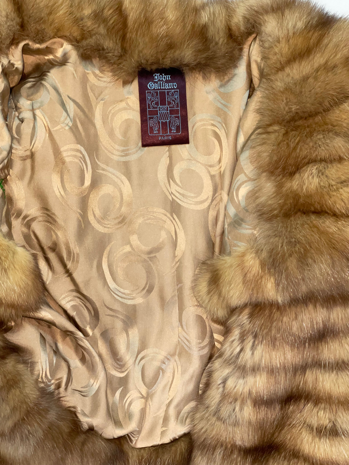 F/W 2000 John Galliano 1920's Flapper Style Large Collar & Kimono Sleeve Sable Fur Chubby Cropped Coat Jacket