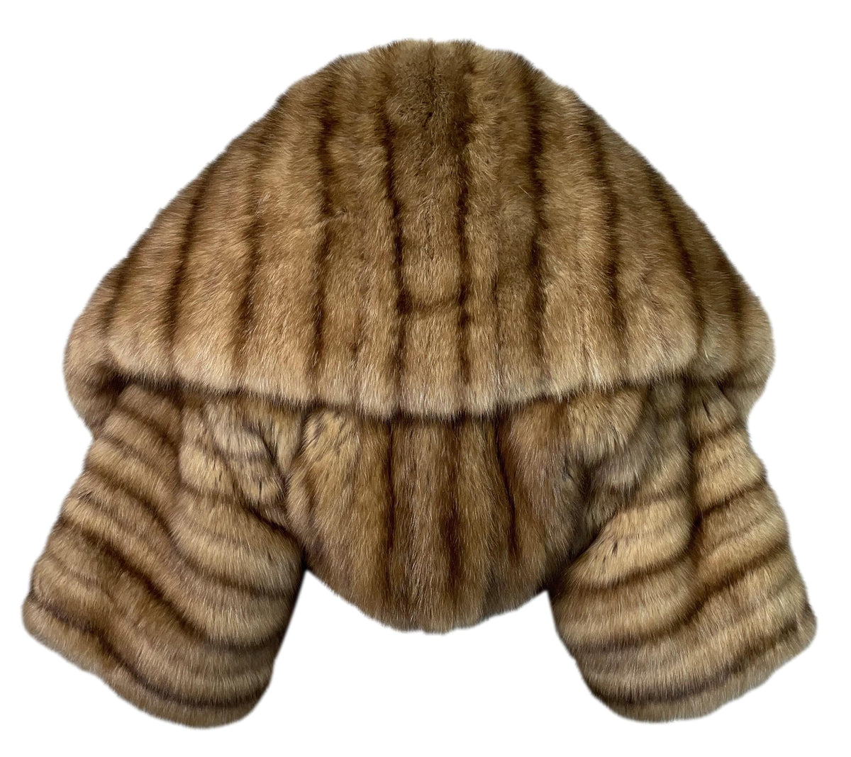 F/W 2000 John Galliano 1920's Flapper Style Large Collar & Kimono Sleeve Sable Fur Chubby Cropped Coat Jacket