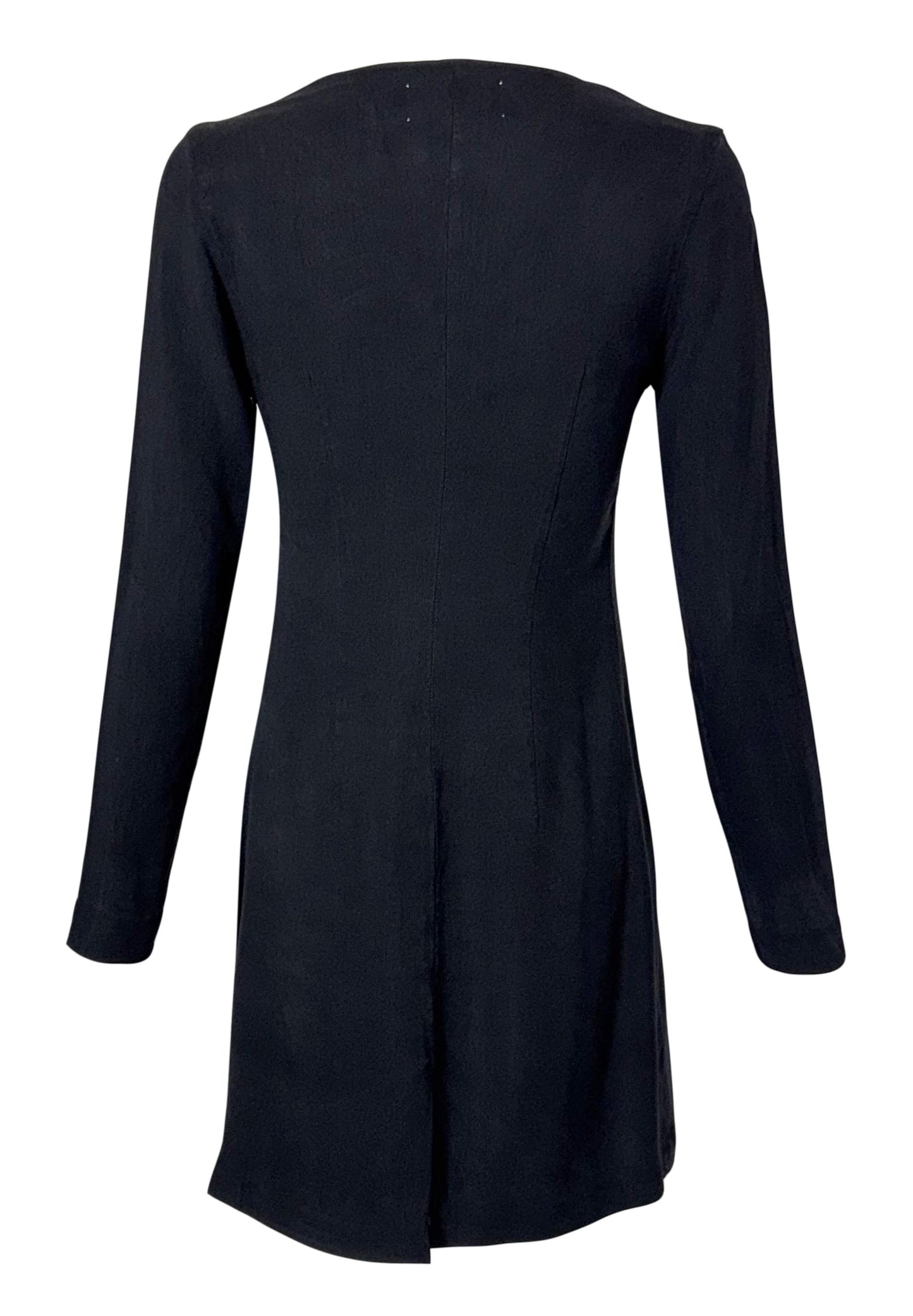 1990's Maison Martin Margiela Black Large Cut-Out L/S Mini Dress