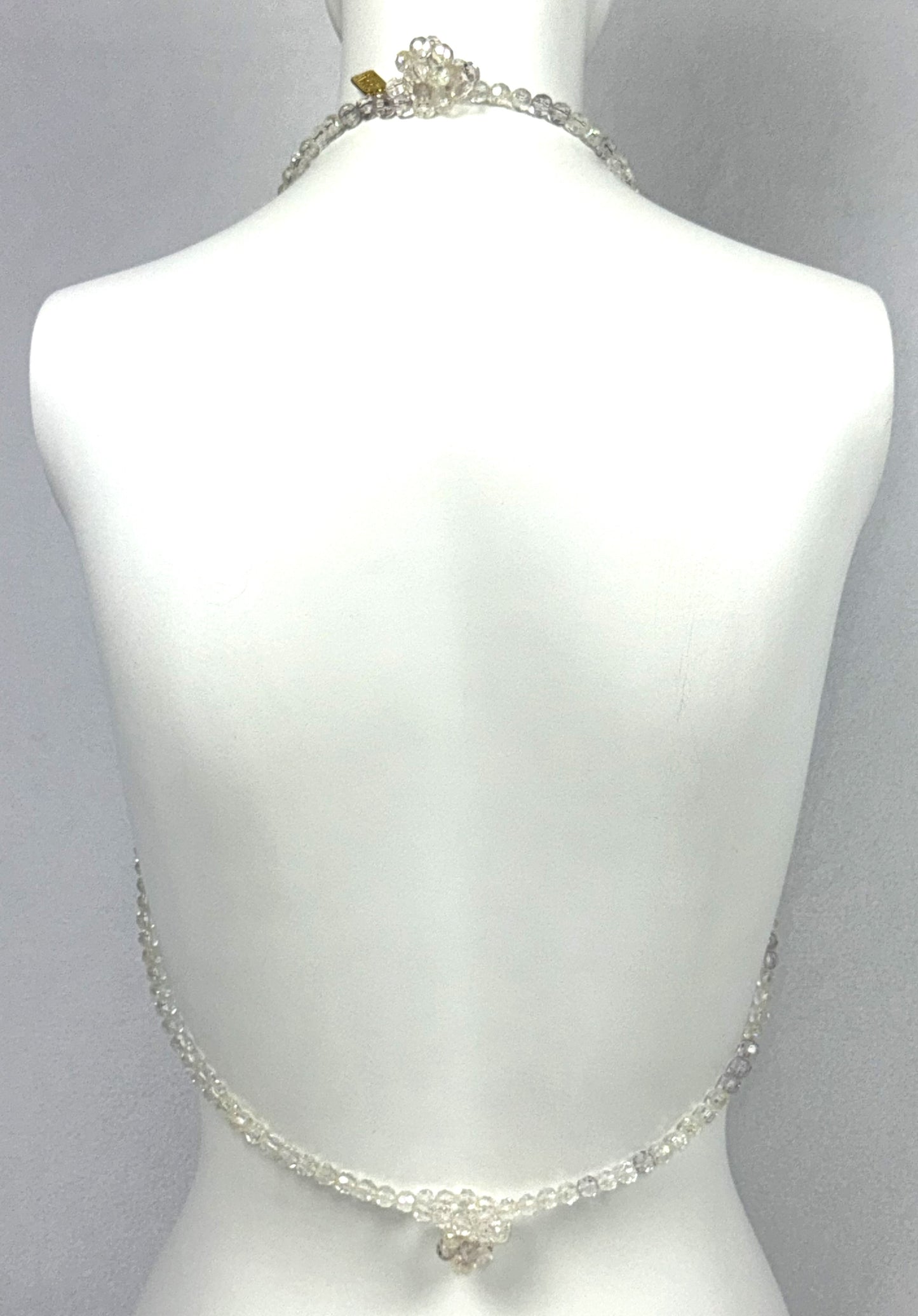 Vintage 1991 La Perla RARE Clear Bead Cone Bra Top