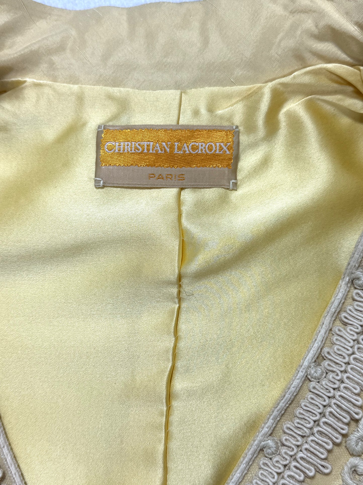 S/S 1991 Jean Paul Gaultier Haute Couture Yellow Embellished Jacket