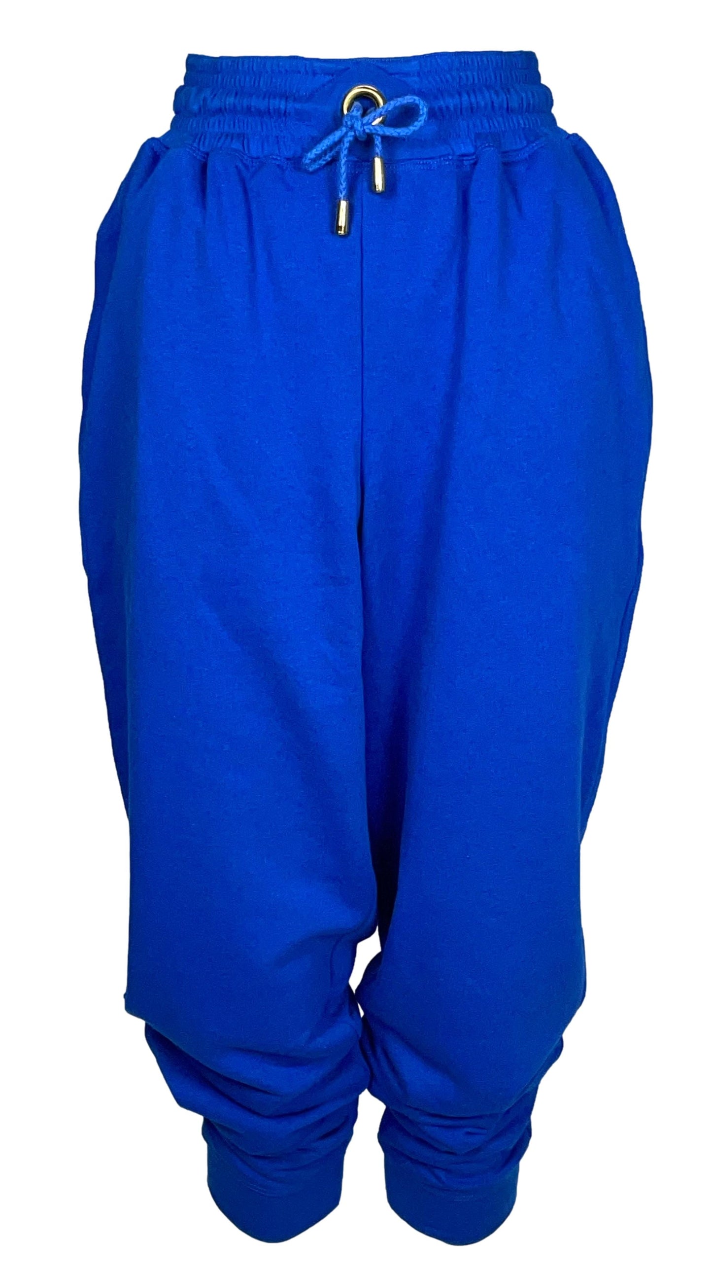 NWT Vintage S/S 1992 Hermès Royal Blue Jumpsuit Tracksuit Sweatshirt Sweat Pants Set