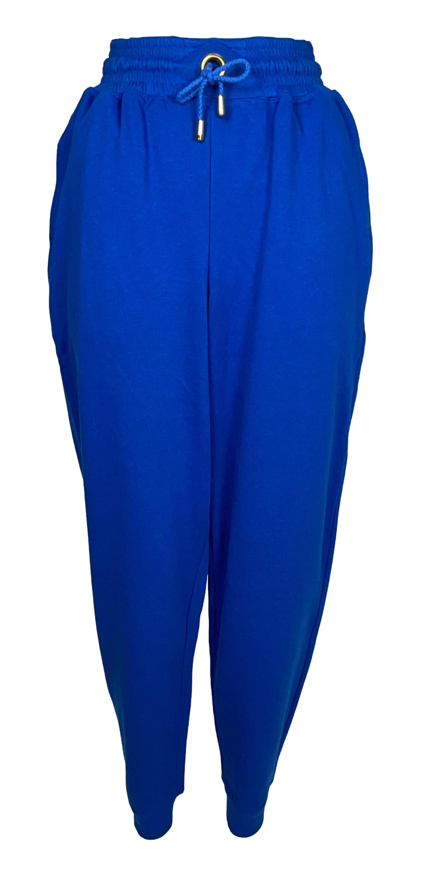 NWT Vintage S/S 1992 Hermès Royal Blue Jumpsuit Tracksuit Sweatshirt Sweat Pants Set