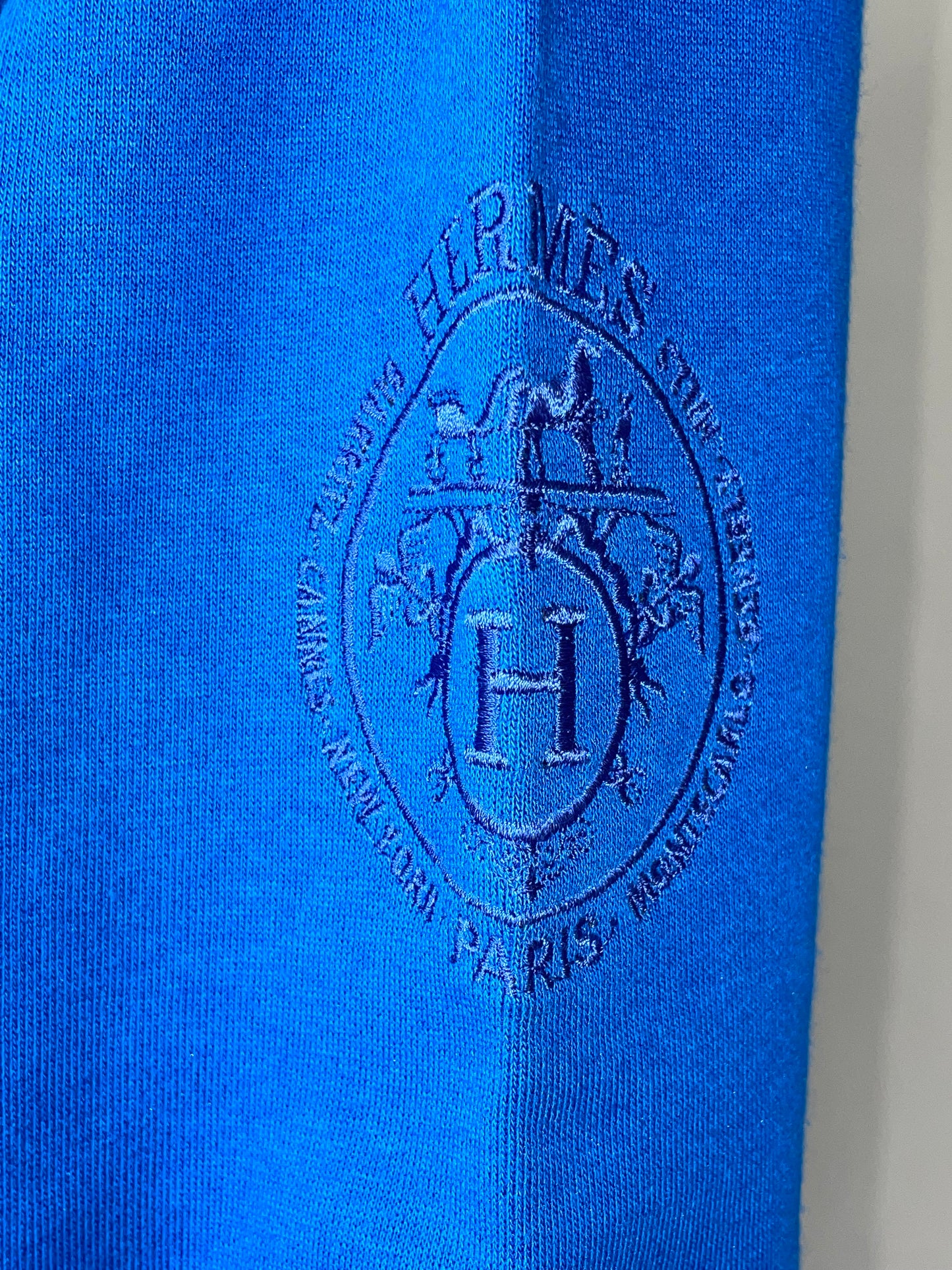 NWT Vintage S/S 1992 Hermès Royal Blue Jumpsuit Tracksuit Sweatshirt Sweat Pants Set