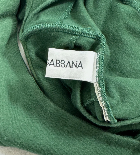 Vintage 1992 Dolce & Gabbana Green Pin-Up Off Shoulder Cut-Out Bodycon Mini Dress