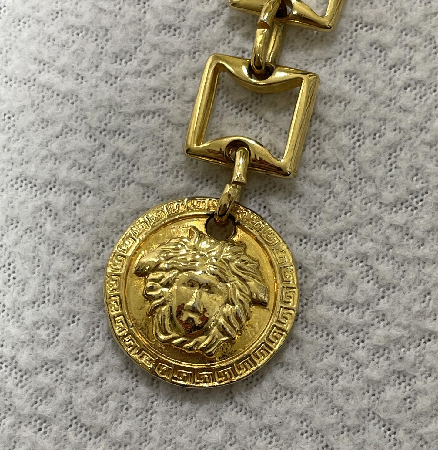 F/W 1992 Gianni Versace Runway Huge Gold Layered Medusa Logo Chain Choker Necklace