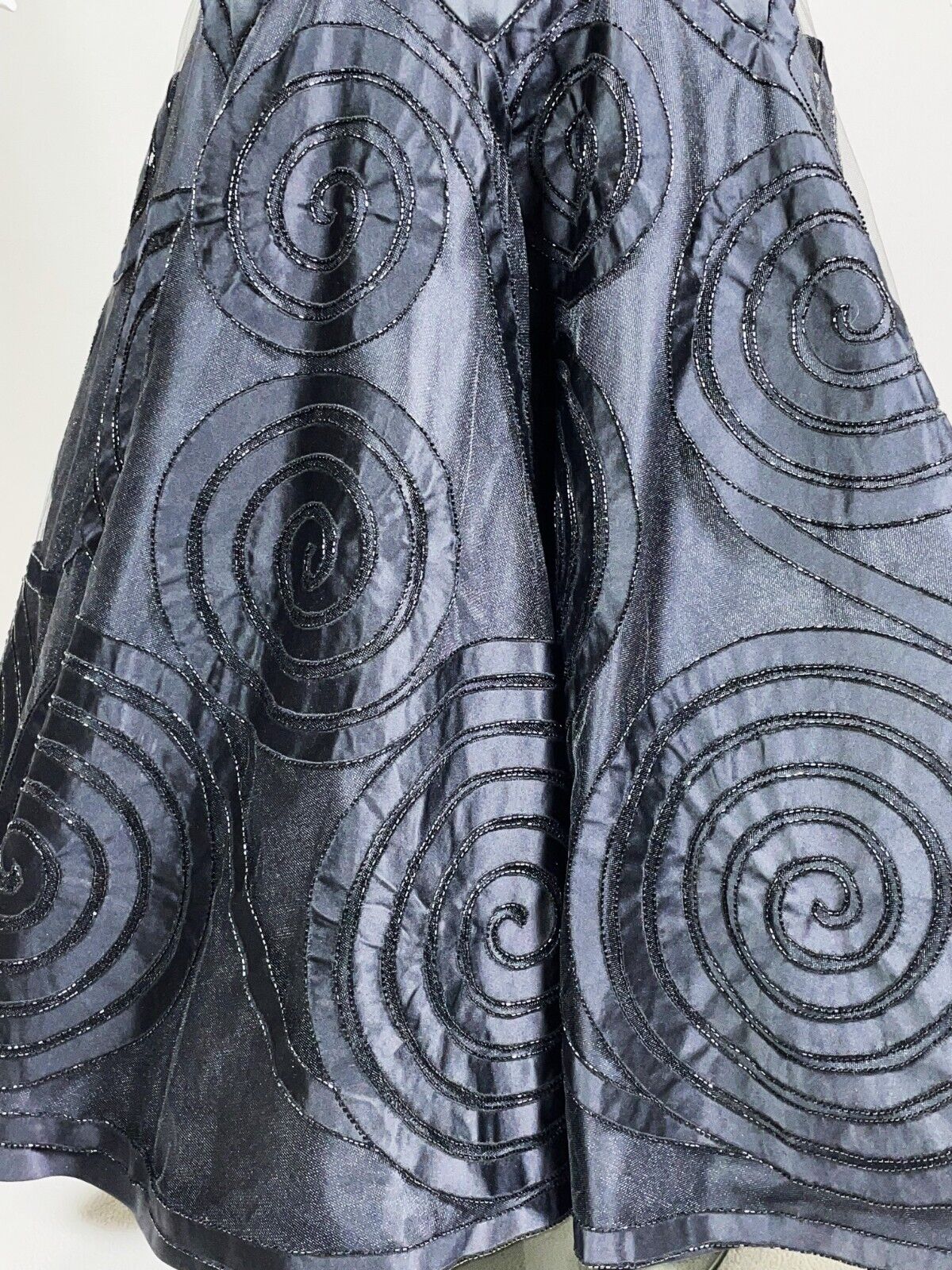 Vintage F/W 1992 Valentino Haute Couture Runway Black Spanish Beaded Gown Dress