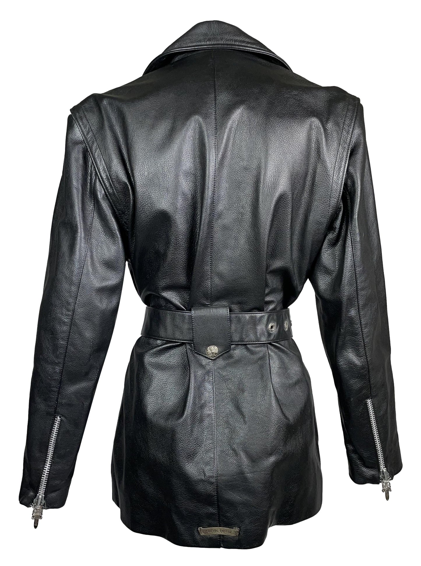 Vintage 1993 Chrome Hearts Black Leather Biker Jacket