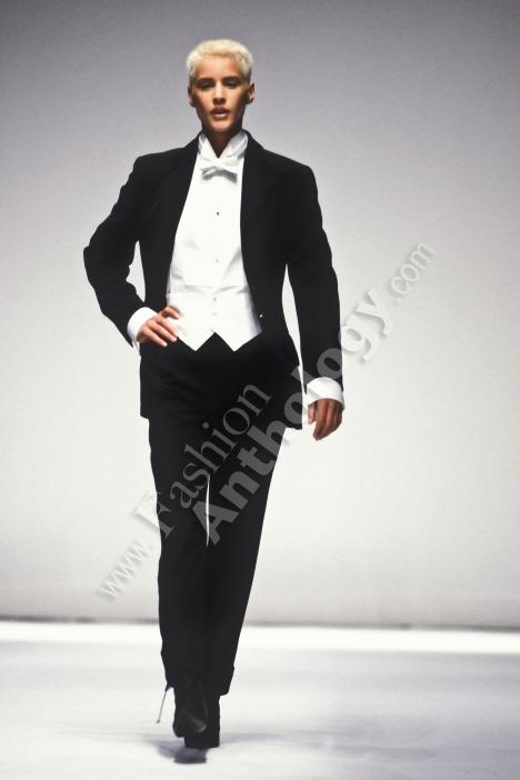 F/W 1994 Gucci by Tom Ford Runway White Plunging Vest Top