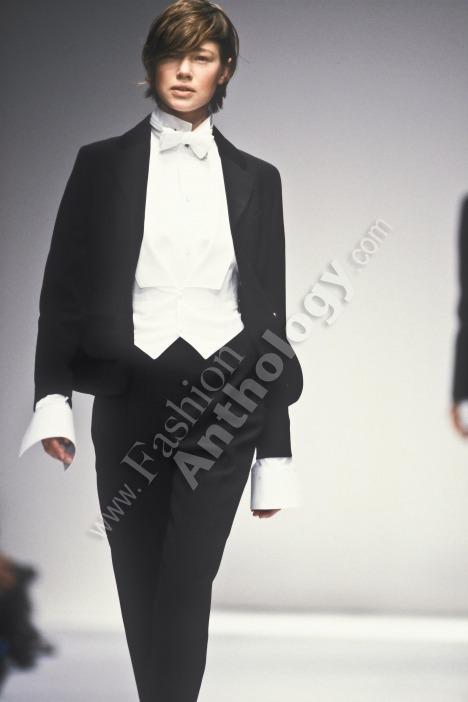 F/W 1994 Gucci by Tom Ford Runway White Plunging Vest Top