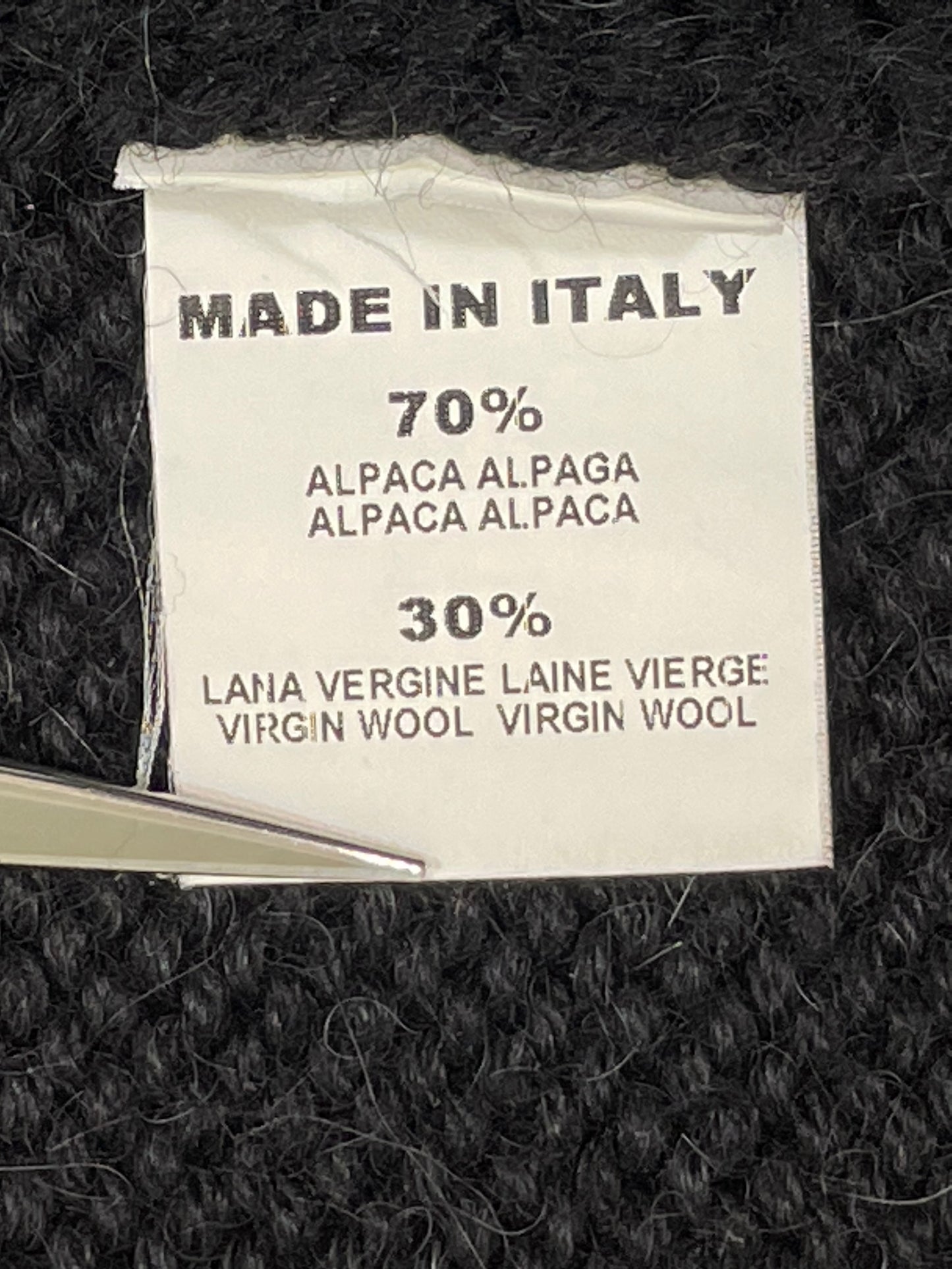 1995 Chrome Hearts Knit Sweater Coat Dress w Leather Cross Patches & Silver Buttons