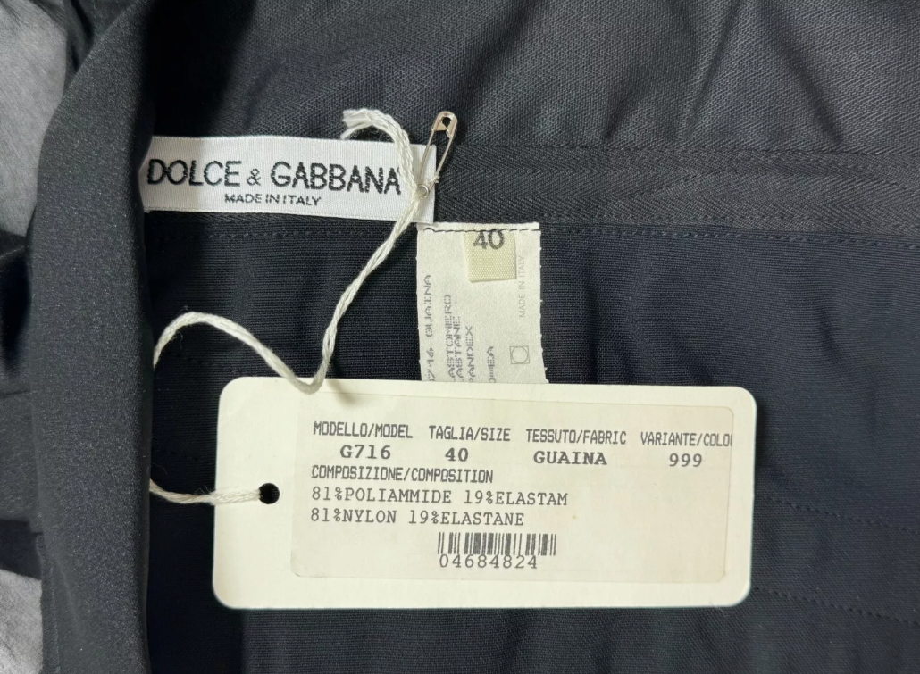 NWT F/W 1995 Dolce & Gabbana Runway Sheer Black Silk Bustier Waist Cincher Blouse Top 40