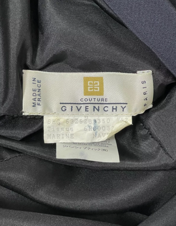 F/W 1997 Givenchy by Alexander McQueen Black Satin Strapless Bustier Asymmetrical Dress