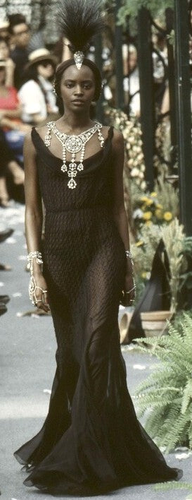 F/W 1997 Christian Dior by John Galliano Haute Couture Runway Huge Crystal Necklace Pin