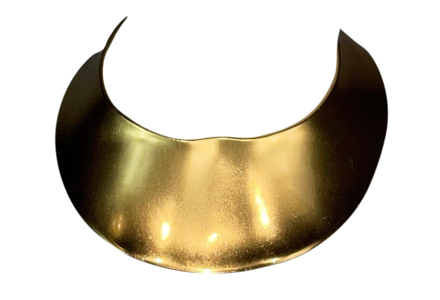 *RARE* F/W 1997 Christian Dior by John Galliano Runway Wide Hammered Gold Choker Necklace