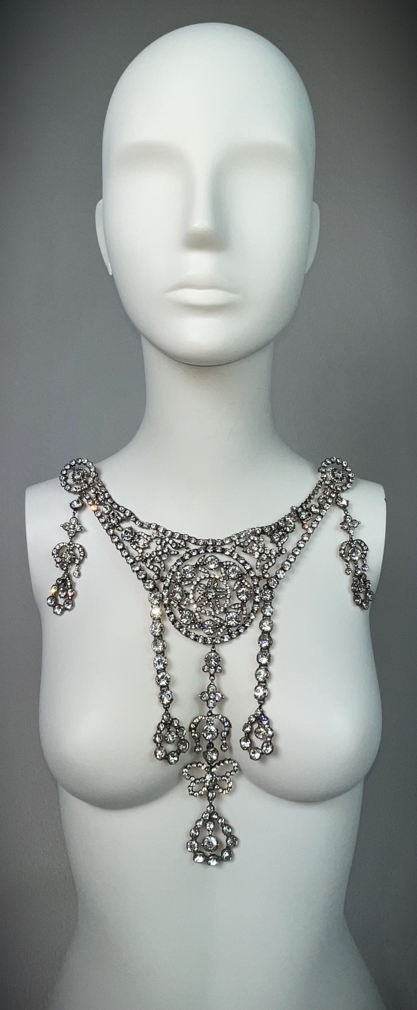 F/W 1997 Christian Dior by John Galliano Haute Couture Runway Huge Crystal Necklace Pin