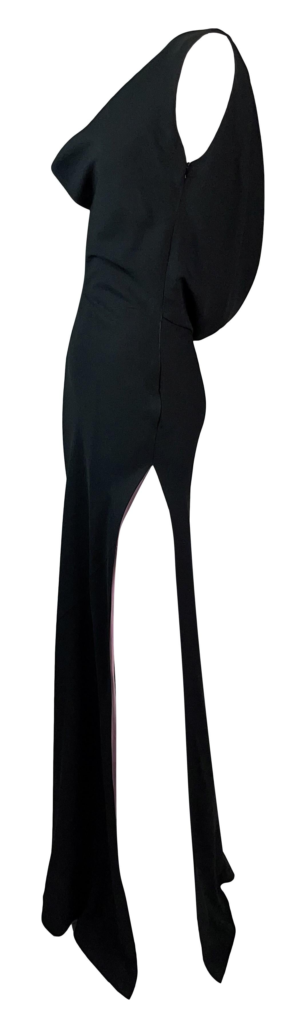 F/W 1997 Christian Dior by John Galliano Runway Black High Slit Backless Dress
