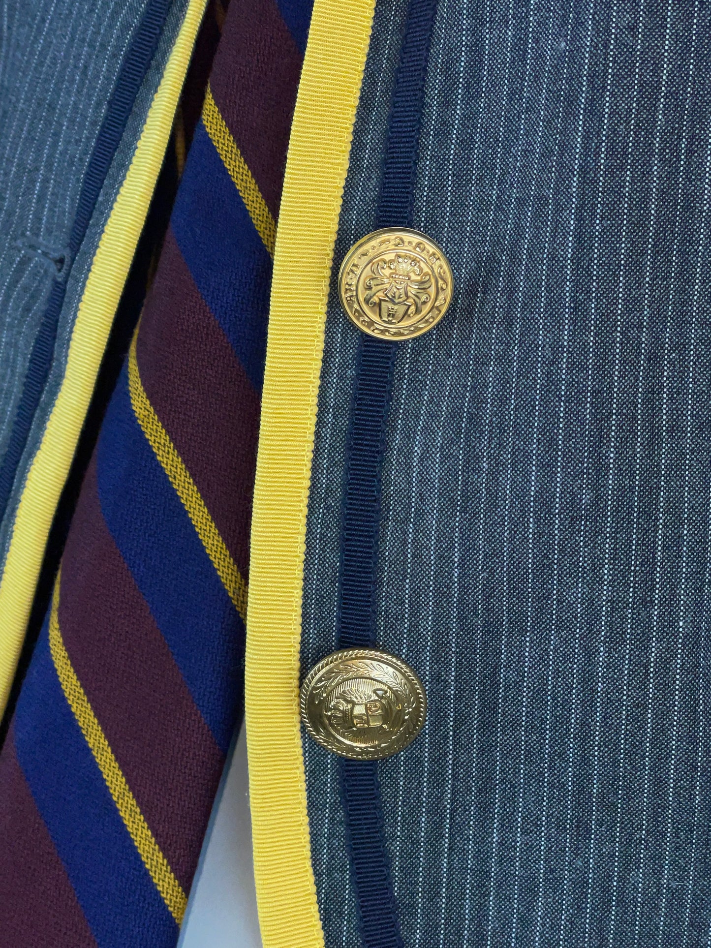 F/W 1997 John Galliano Runway Catholic School Girl Tie Crop Top Skirt Cardigan Uniform Set