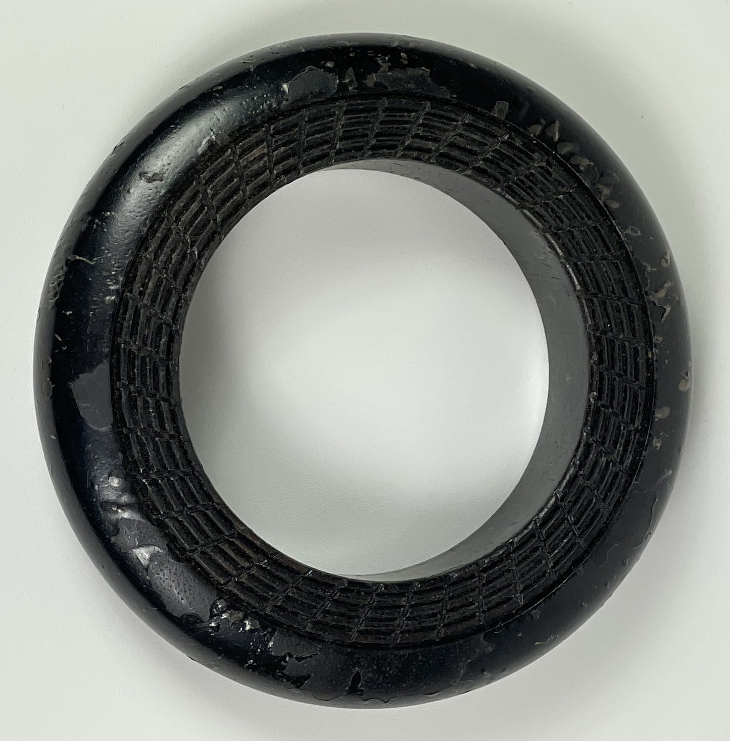 F/W 1999 Christian Dior by John Galliano Runway 3 Brown Wood Tribal Engraved Cuff Bracelets