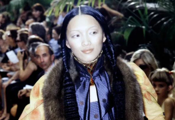 F/W 1998 Christian Dior by John Galliano Haute Couture Runway Wide Gold Choker Necklace & Earrings Set