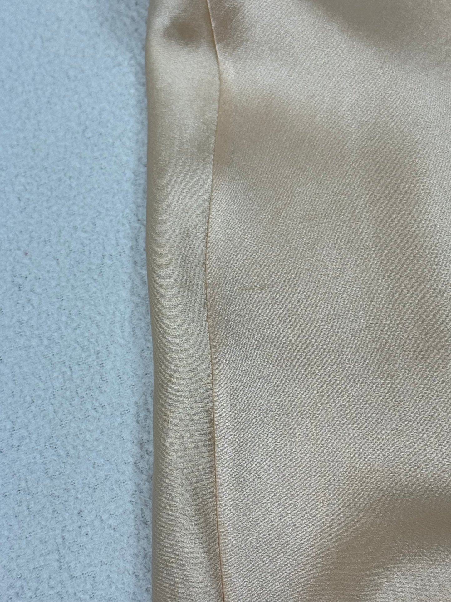 S/S 1998 Christian Dior by John Galliano Cream Silk Satin Ruffle Hem Babydoll Mini Dress