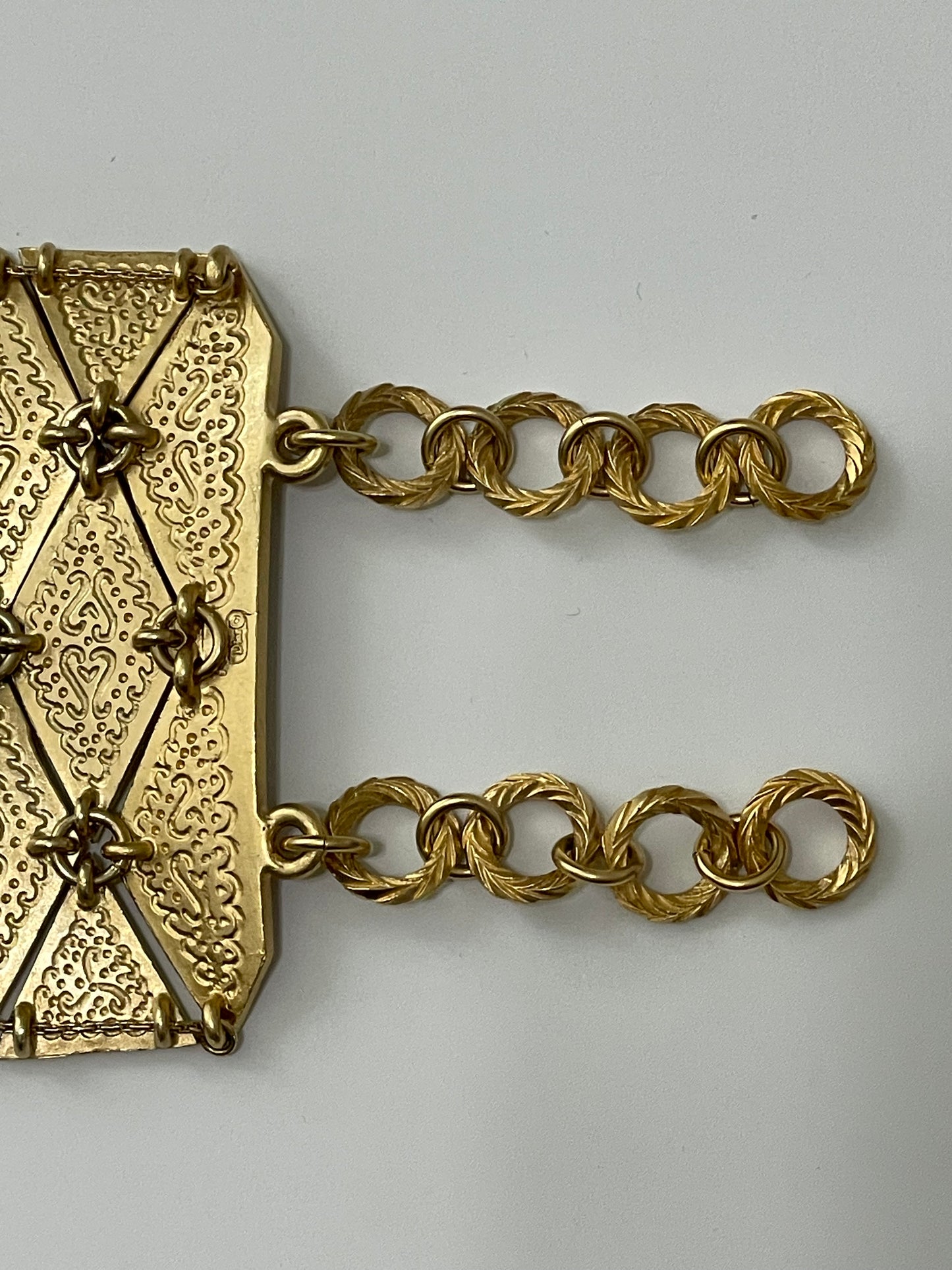 F/W 1998 Christian Dior by John Galliano Haute Couture Runway Wide Gold Choker Necklace & Earrings Set