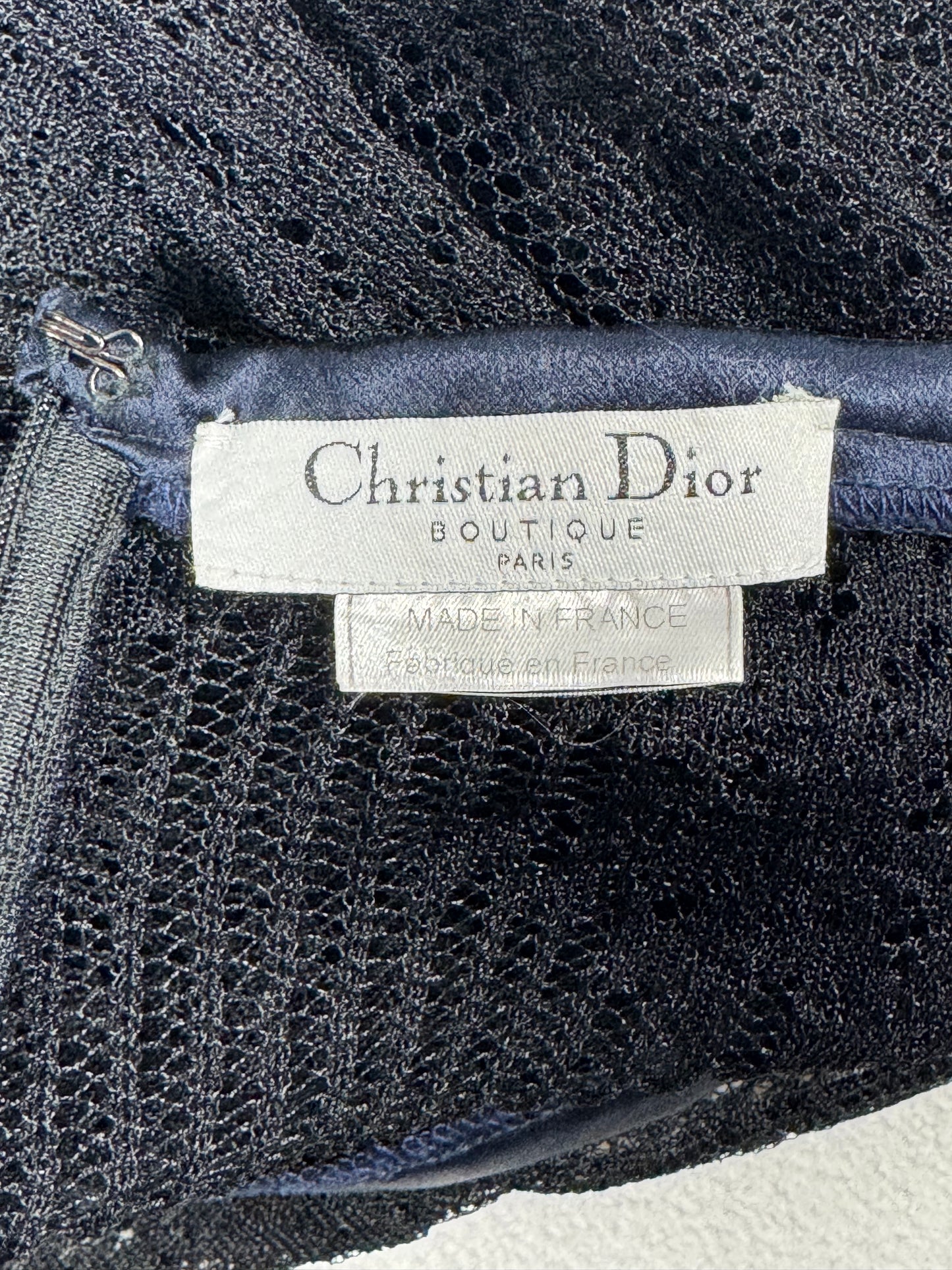 Vintage 1998 Christian Dior x John Galliano Sheer Black Scoop Neck Cashmere Bodysuit & Lace Wide Leg Knit Pants Set