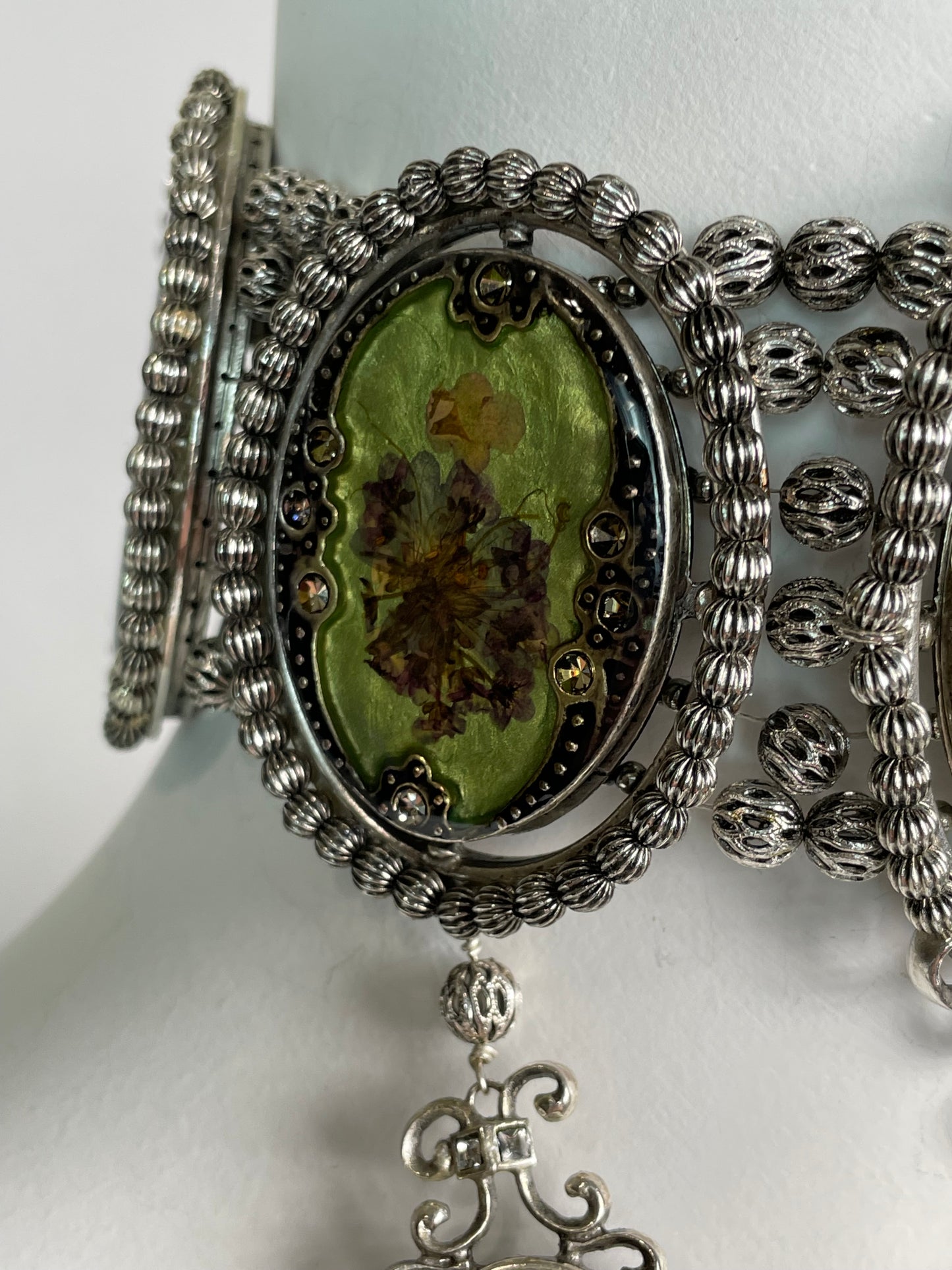 F/W 1998 Christian Dior x John Galliano Runway Large Victorian Cameo Choker Necklace & Earrings Set