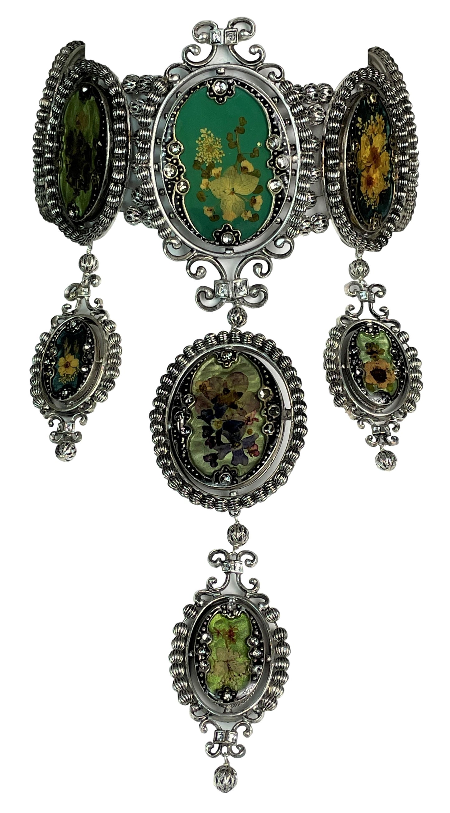 F/W 1998 Christian Dior by John Galliano Runway Large Cameo Choker Necklace & Earrings Set