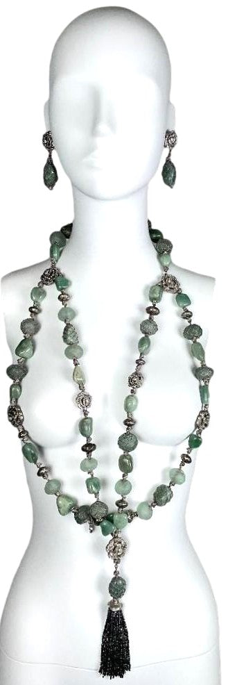 F/W 1998 Christian Dior by John Galliano Runway Large Stone & Crystal Roses Necklace & Earrings Set