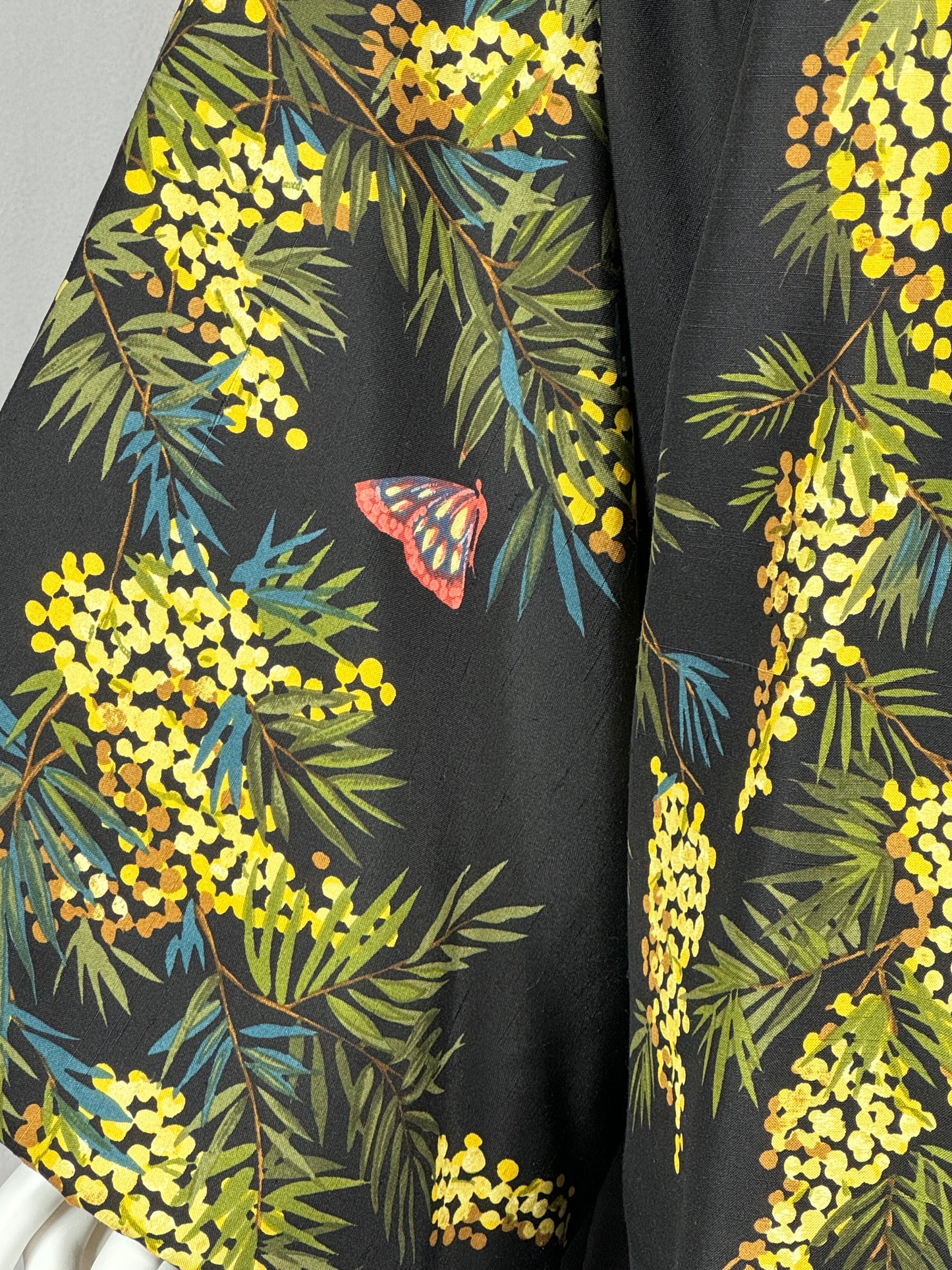 NWT F/W 1998 Dolce & Gabbana Runway Butterfly Painted Silk Kimono Coat