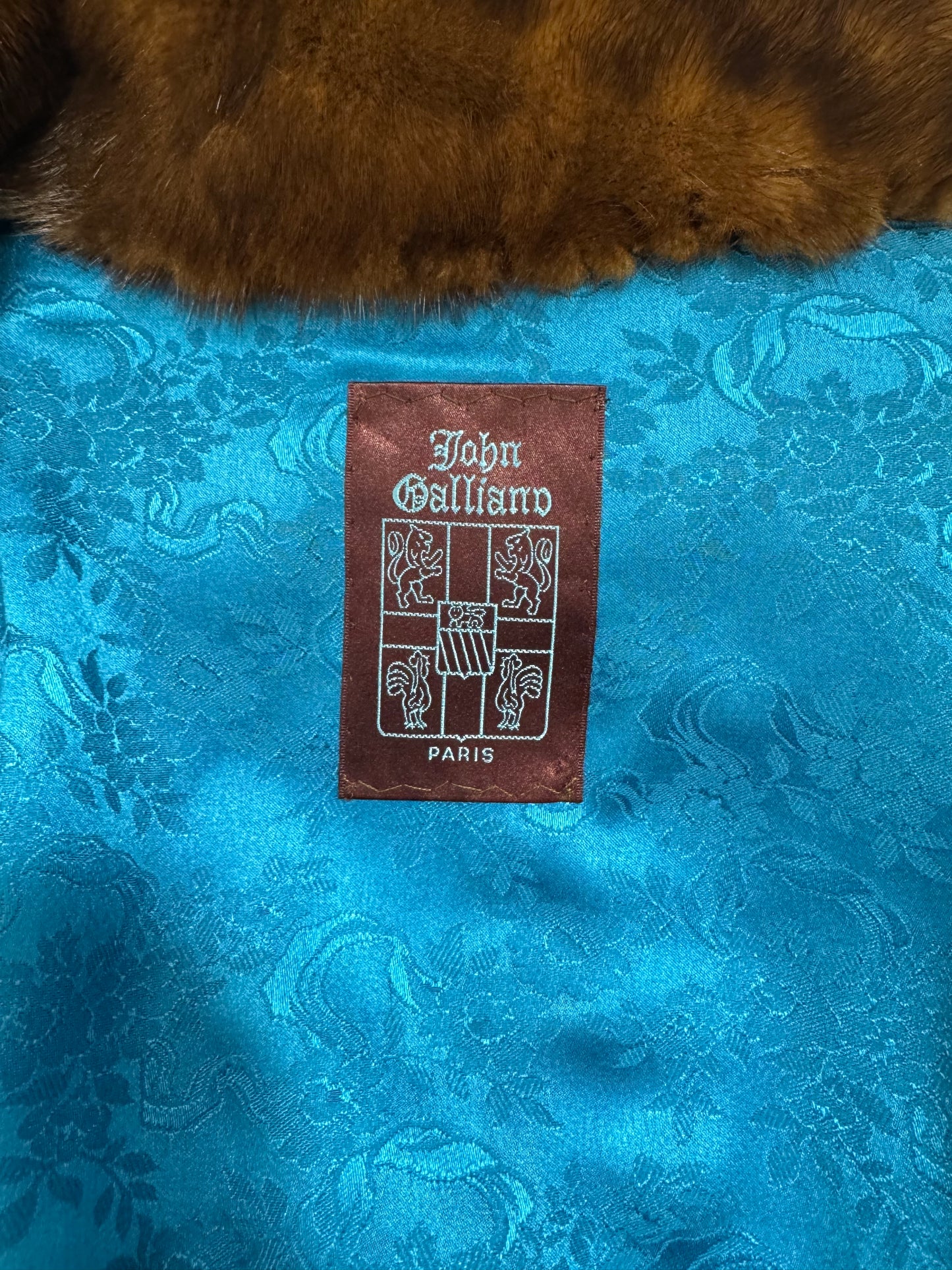Vintage F/W 1998 John Galliano 1920's Style Mink Fur Cocoon Coat