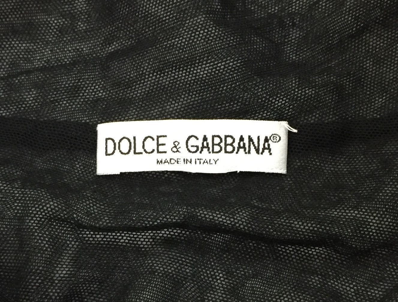 S/S 1998 Dolce & Gabbana Runway Sheer Black Mesh Madonna Mary Crystal Wiggle Maxi Dress