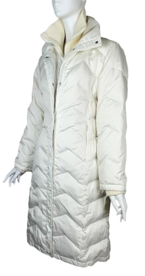 C. 2000 Alexander McQueen Ivory Down Puffer Long Coat Jacket