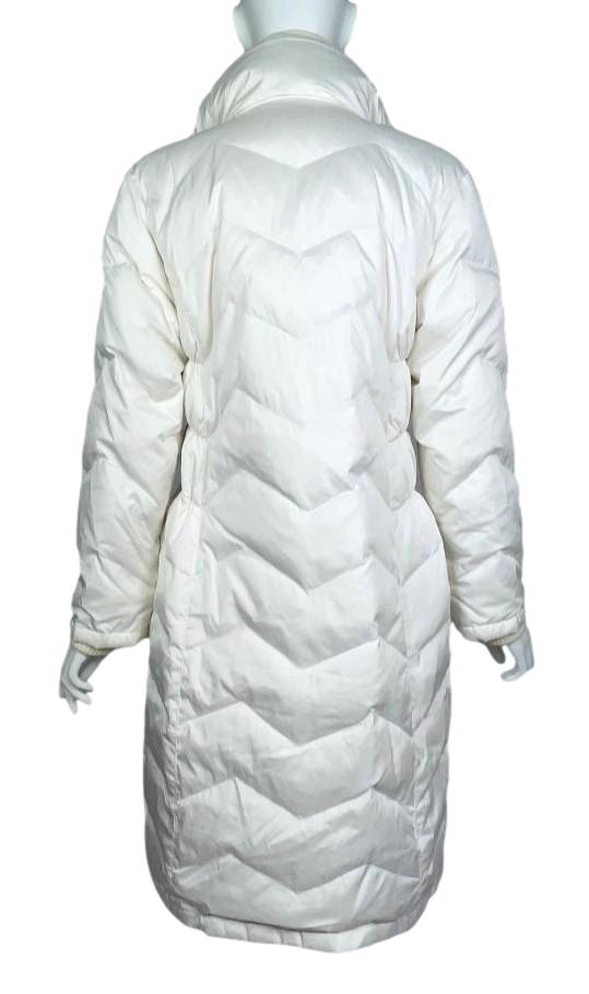 C. 2000 Alexander McQueen Ivory Down Puffer Long Coat Jacket