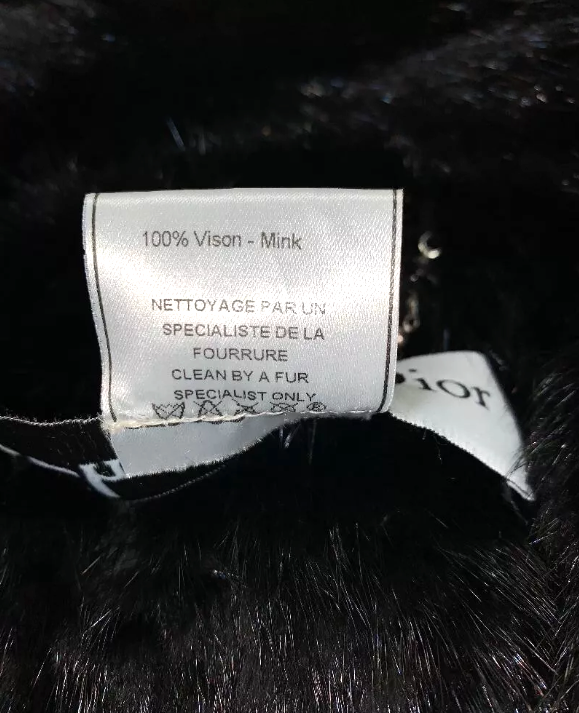 Vintage F/W 1999 Christian Dior by John Galliano Black Knit Mink Opera Coat Jacket