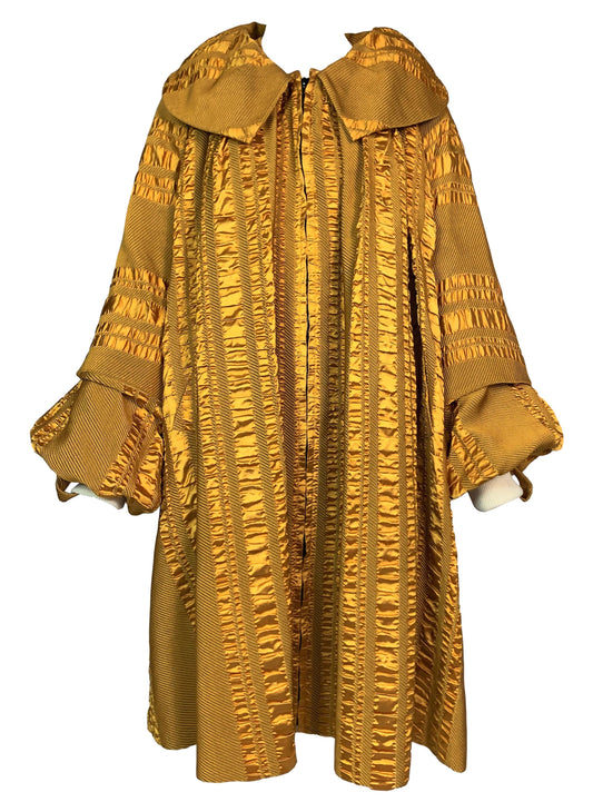 F/W 1999 Christian Dior by John Galliano Gold Renaissance Swing Opera Coat Dress